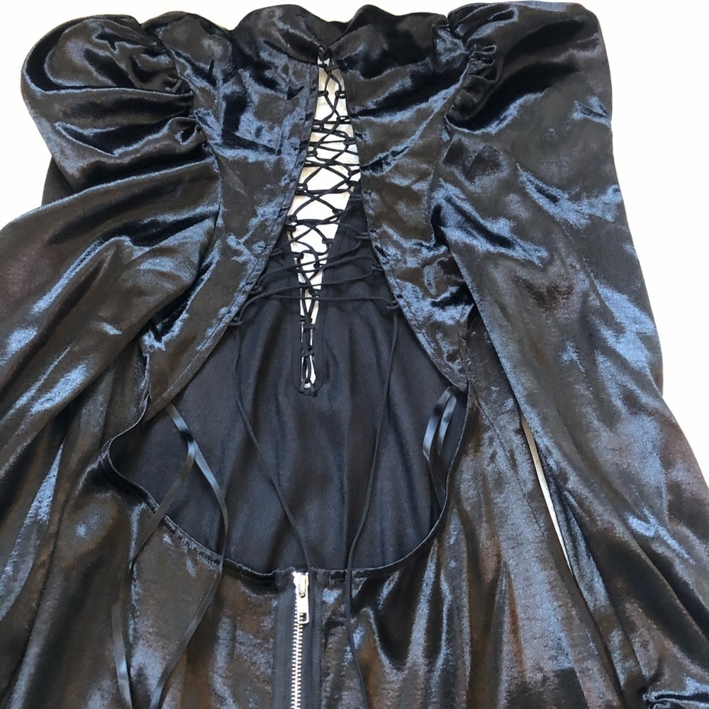 FOR Love & Lemons Prince Lace Up Mini Dress Size Large - Picture 11 of 14